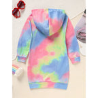 Toddler Girls Tie-Dye Hooded Dress