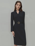 Slim-Fitting Casual Suit Dress for Women