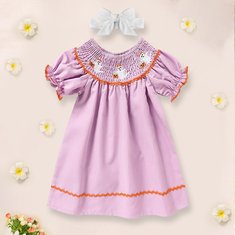 Infant Baby Girl Halloween Ghost Dress Set