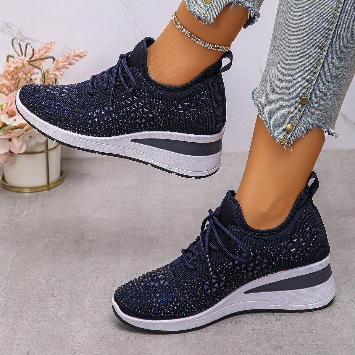 Rhinestone Sneakers for Women