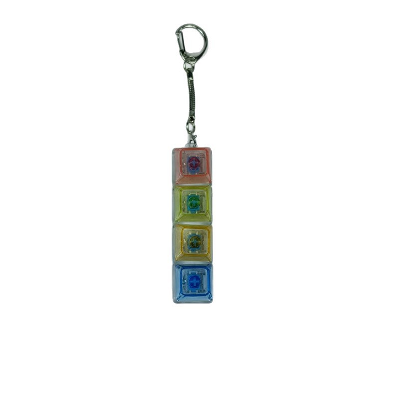4-Key Mechanical Clicker Keychain