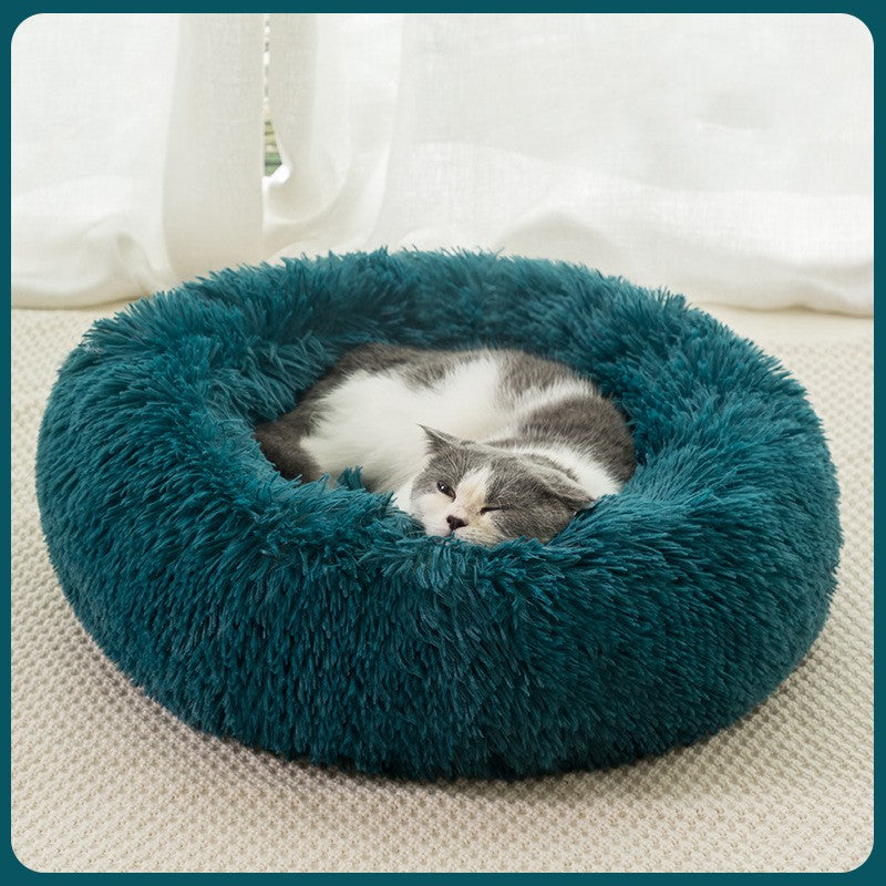 Plush Warm Dog & Cat Bed – Cozy Winter Pet Nest