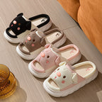 Cute Piggy Open-Toe Home Slippers