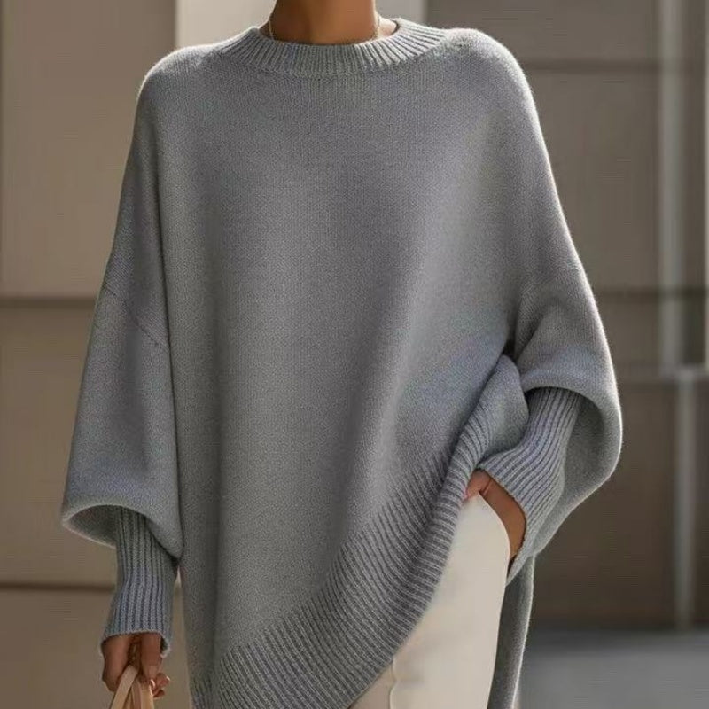 Thick Round Neck Women's Knitted Sweater