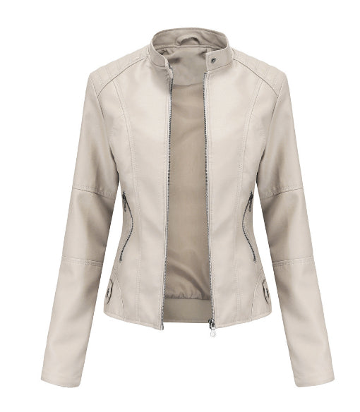 Women’s Zip-Up Leather Jacket