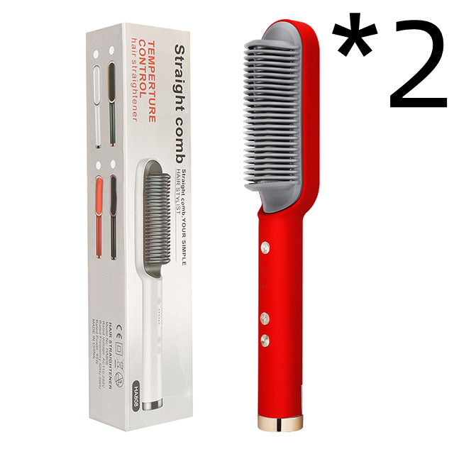 New 2-In-1 Hair Straightener Hot Comb