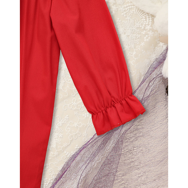 Toddler Girls Christmas Dress with Wreath