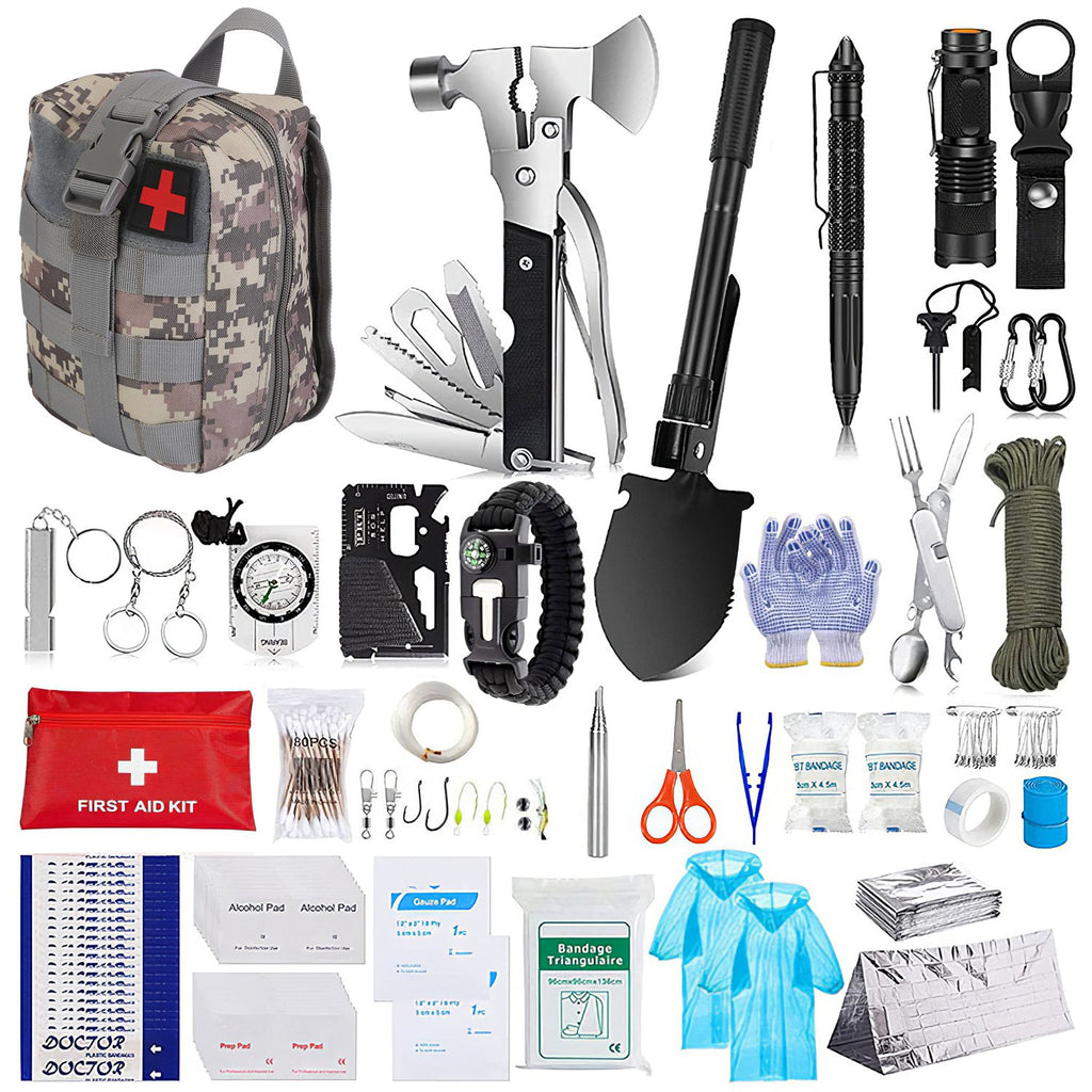 125-Piece Survival Kit & Tactical First Aid Kit