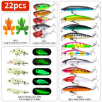 22-Piece Hard & Soft Fishing Lure Kit