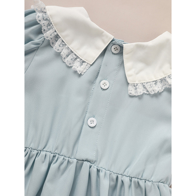 Toddler Girls Smocked Puff Sleeve Dress