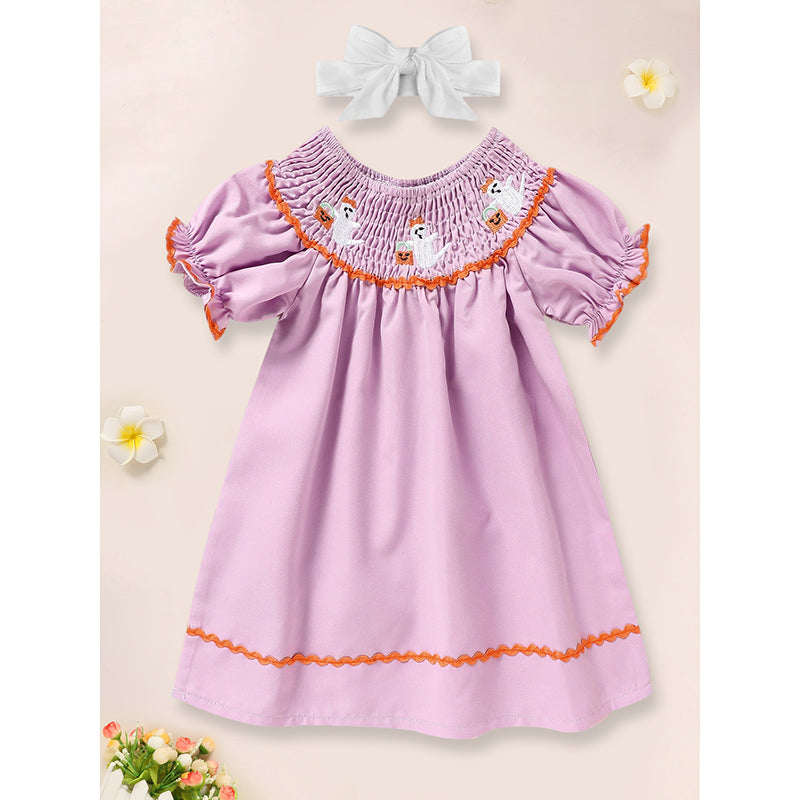 Infant Baby Girl Halloween Ghost Dress Set