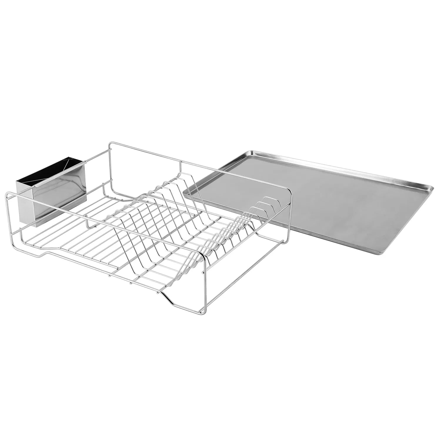 Stainless Steel Dish Drying Rack & Cutlery Holder