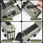 Hand-Crank Solar Emergency Radio Flashlight