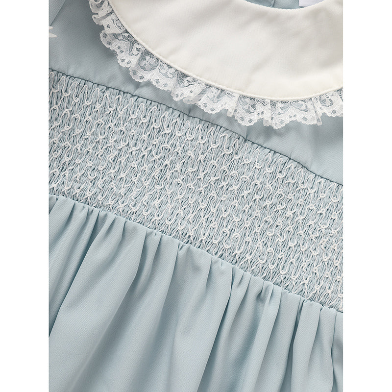 Toddler Girls Smocked Puff Sleeve Dress