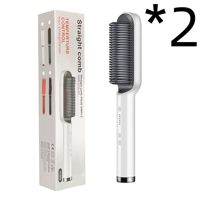 New 2-In-1 Hair Straightener Hot Comb