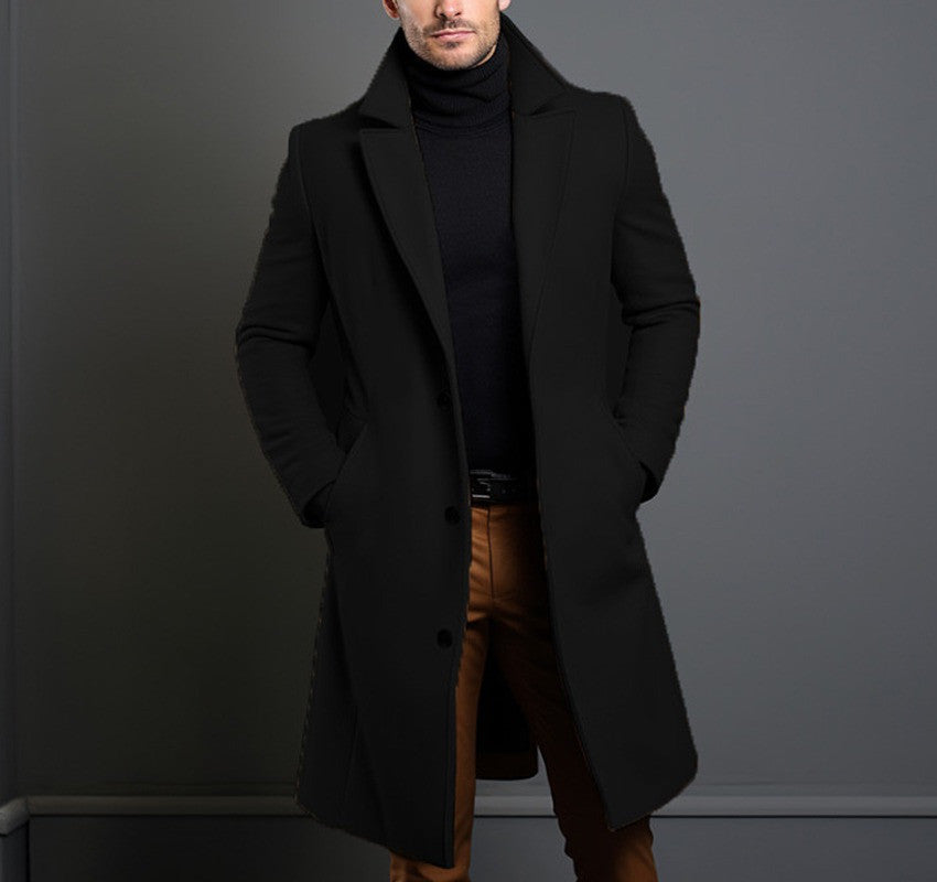 Men's Mid-length Trench Coat