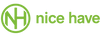Logo of 'nice have' with a circular design on a light green background